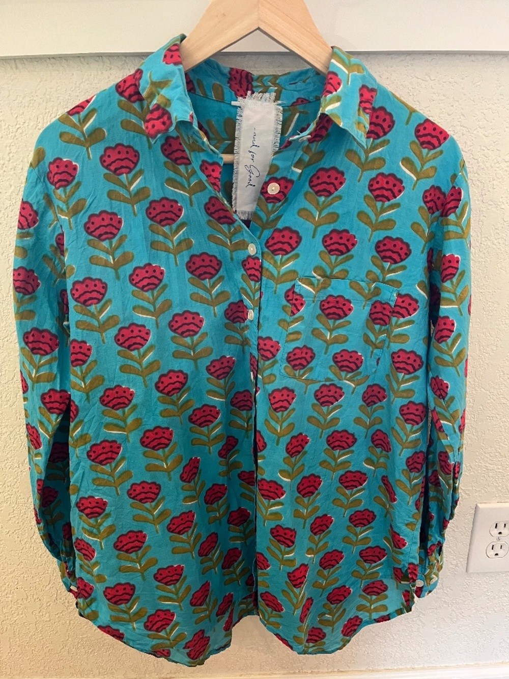 and for good cotton block print shirt